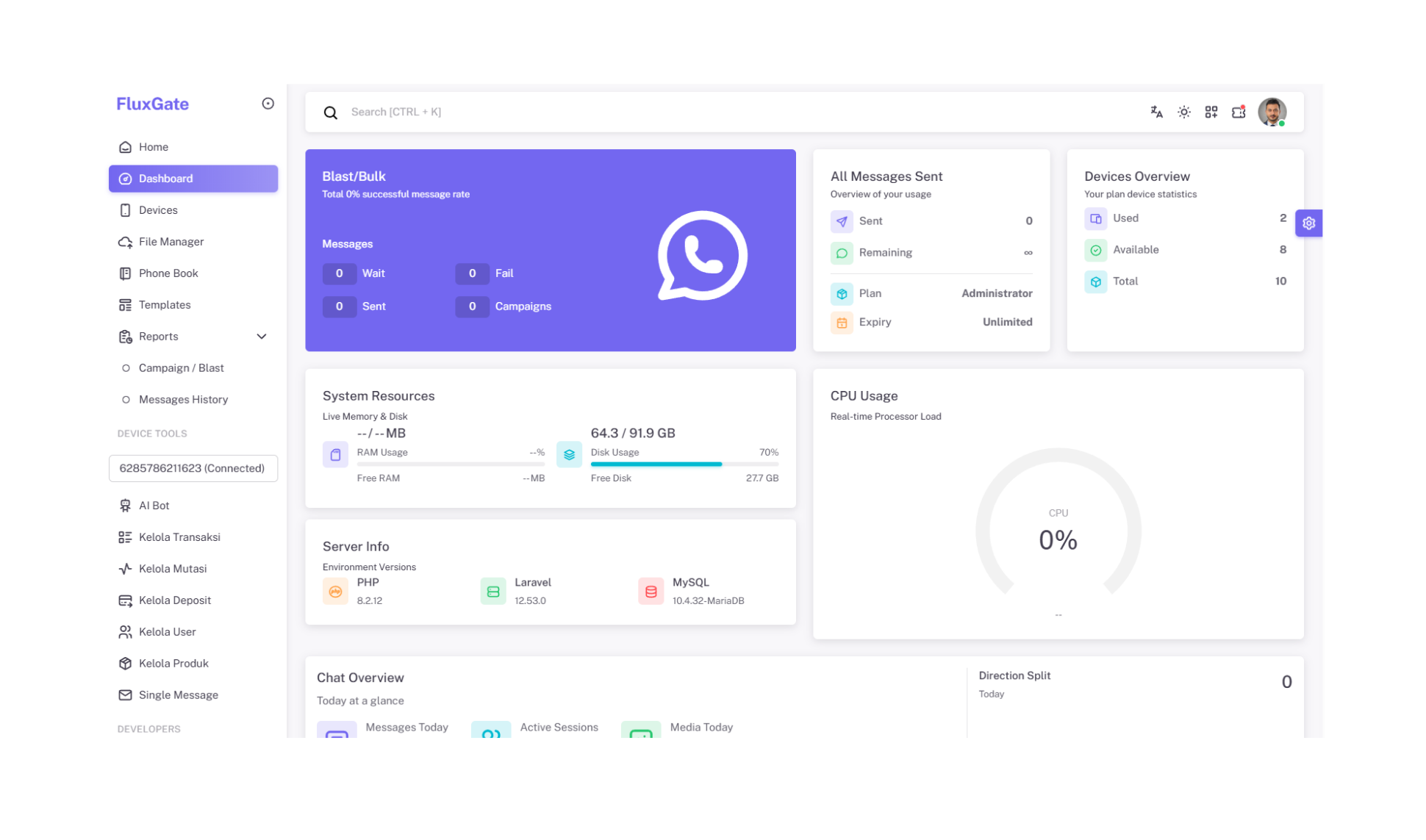 hero dashboard